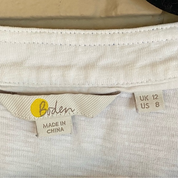 Boden Womens Pompom Dress Cover Up SZ 8 Preppy Boho Beach Pool Party Tunic - Picture 3 of 8